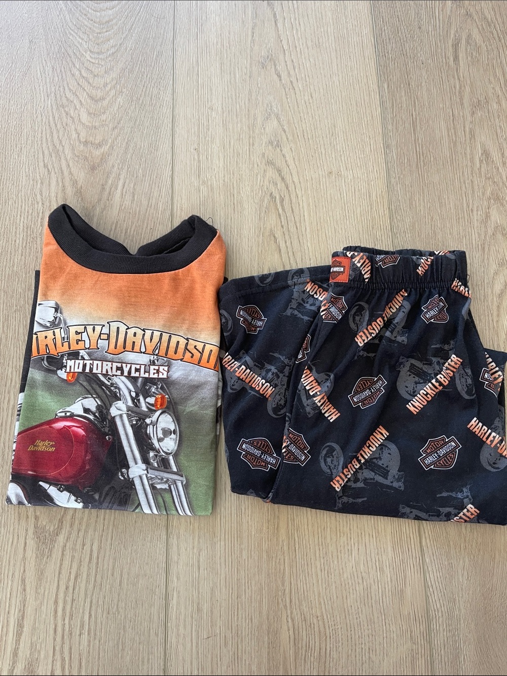 Harley-Davidson Orange Black Red Green Kids Matching Set